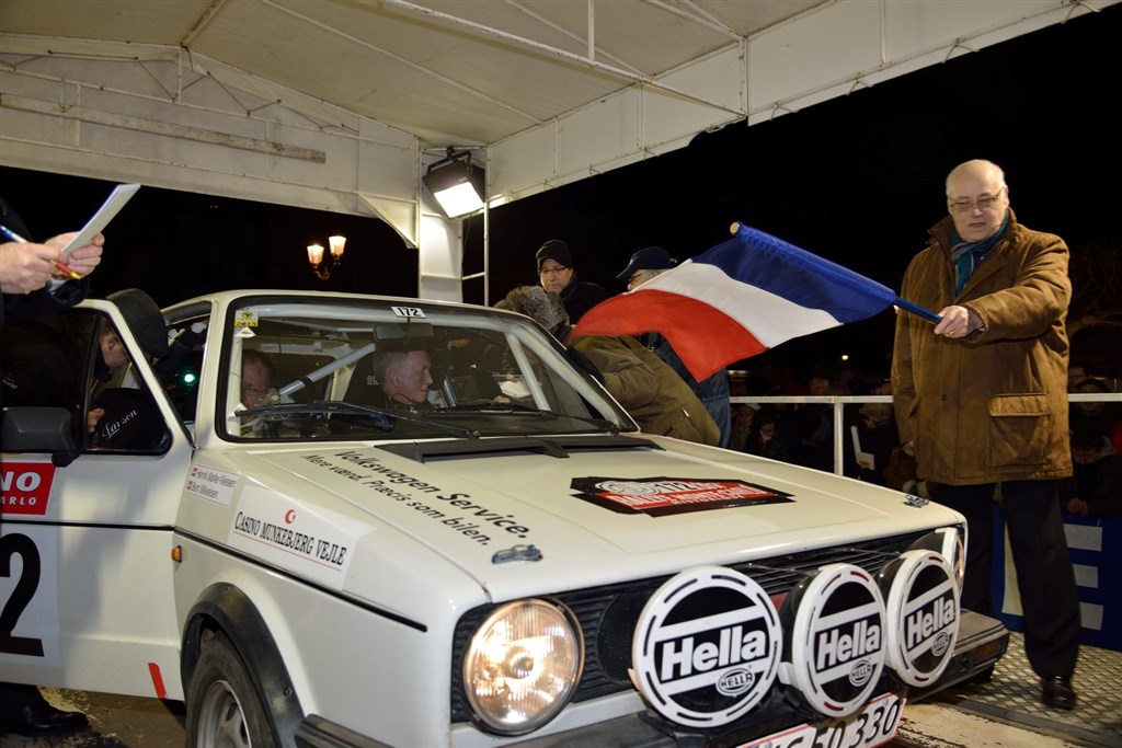 Bent Mikkelsen og Henrik Møller-Nielsen holder klar til start på rampen i Reims.
(Foto: Michael Eisenberg)